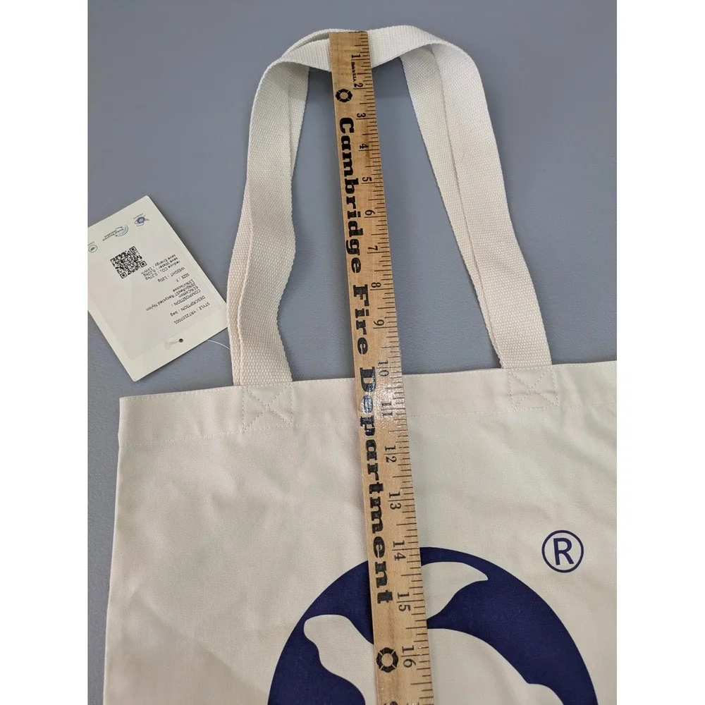 Eco Sustainable Canvas Tote‎ Bag Unisex OS InResST Ocean Cleaner Turtle Graphic